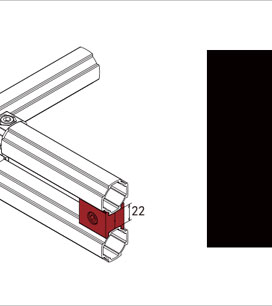 精益管平行連接件安裝示意圖 精益管平行連接件安裝示意圖