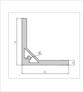 7878高強度角鋁型材二維圖 7878高強度角鋁型材二維圖